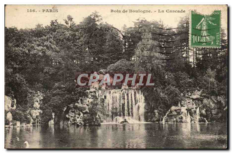 Paris CPA Bois de Boulogne La cascade