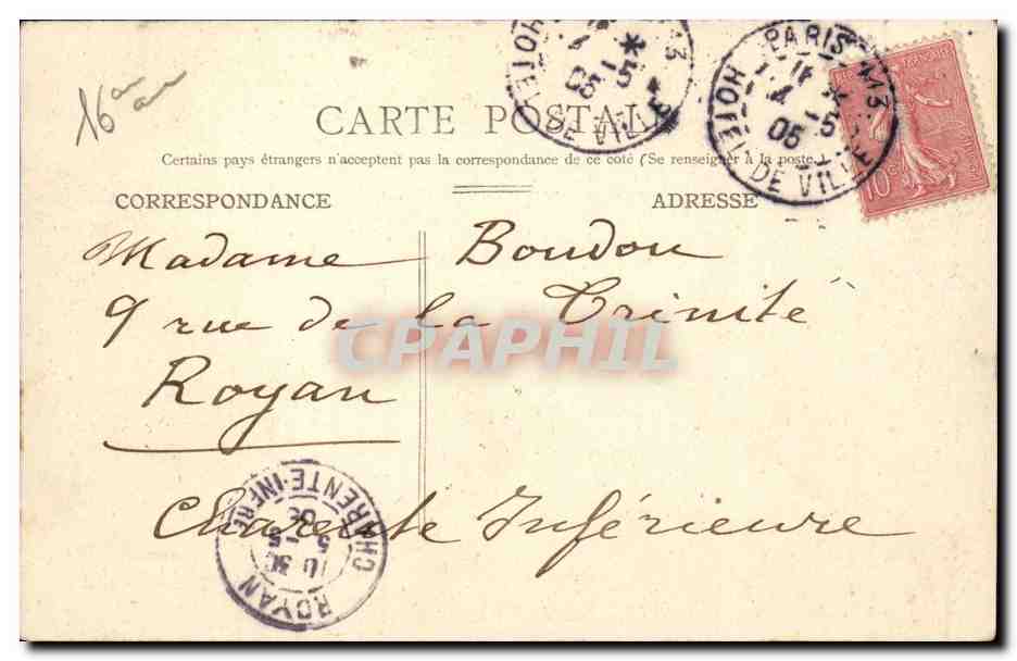 Paris CPA Bois de Boulogne : la pointe de l'ile — Rückseite