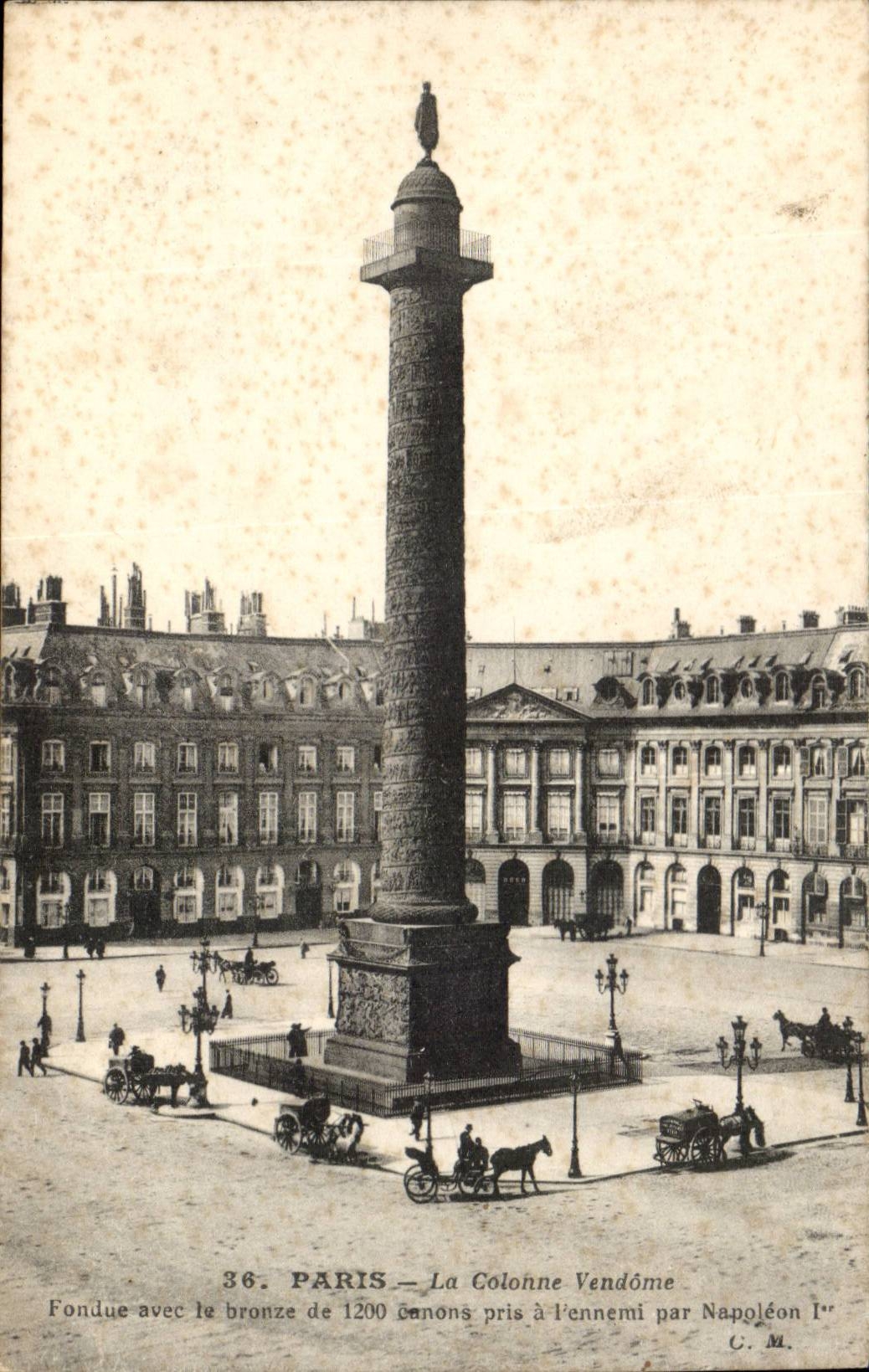 Paris CPA Colonne vendome 