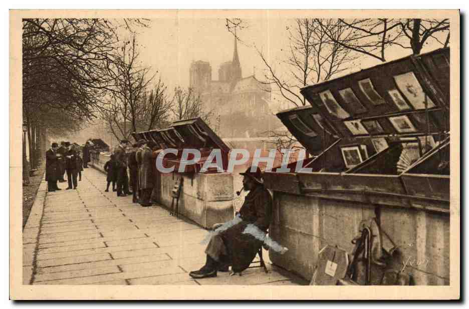 Paris CPA Les bouquinistes du quai de la Tournelle