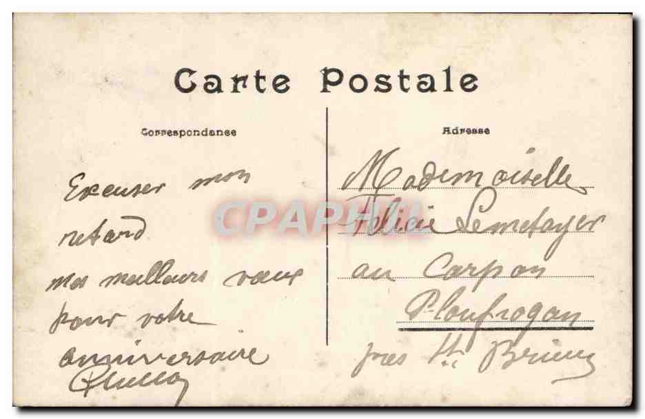 CPA Fantaisie Homme Joyeux anniversaire — Rückseite