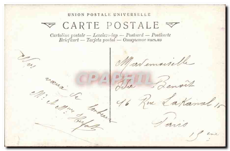 CPA Fantaisie Femme — Verso