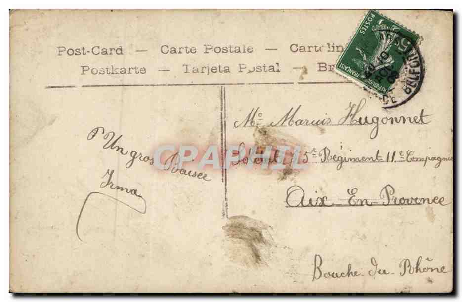 CPA Fantaisie Femme Tendre souvenir — Verso