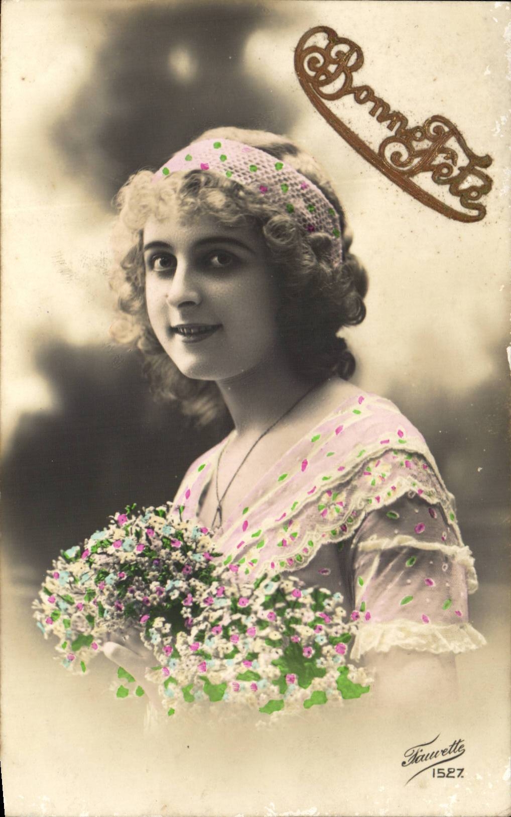 CPA Fantaisie Femme Bonne fete