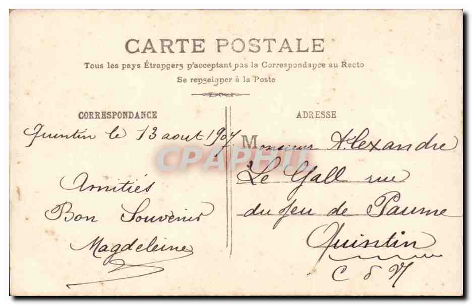 CPA Fantaisie Enfant — Verso