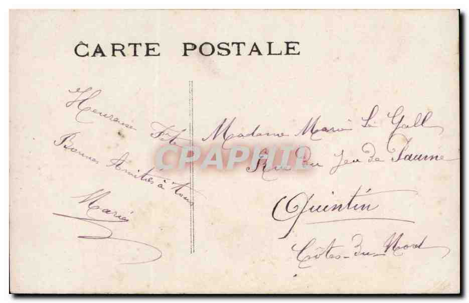 Femme en robe rose tenant un panier de fleurs — Bonne Fête — éditeur Ancre, n°7 — Back