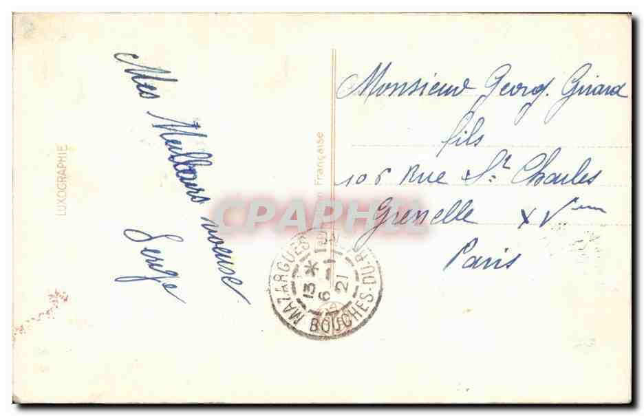 CPA Fantaisie Enfant Garcon — Verso