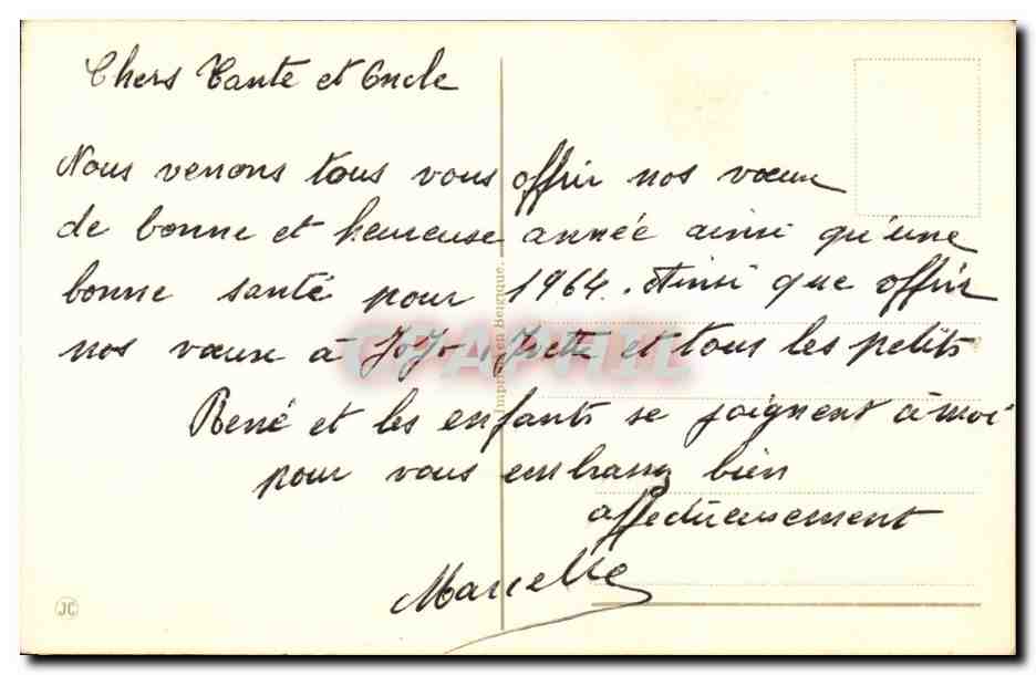 CPA Fantaisie Bonne annee Fer a cheval — Rückseite