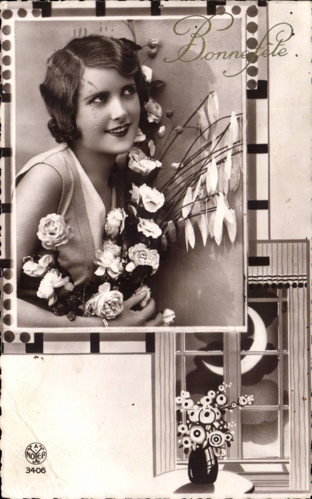 CPA Fantaisie Femme Bonne fete