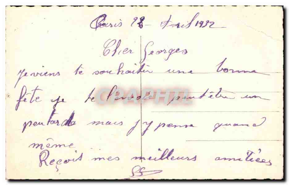 CPA Fantaisie Femme Bonne fete — Rückseite