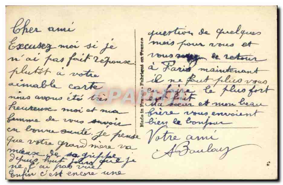 CPA Fantaisie Femme et homme — Rückseite