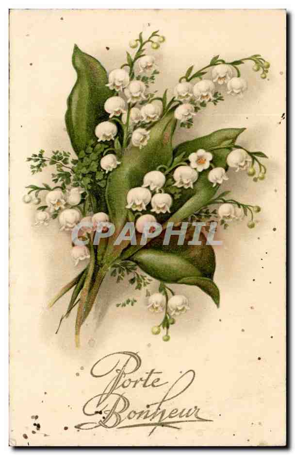 CPA Fantaisie Muguet Porte bonheur