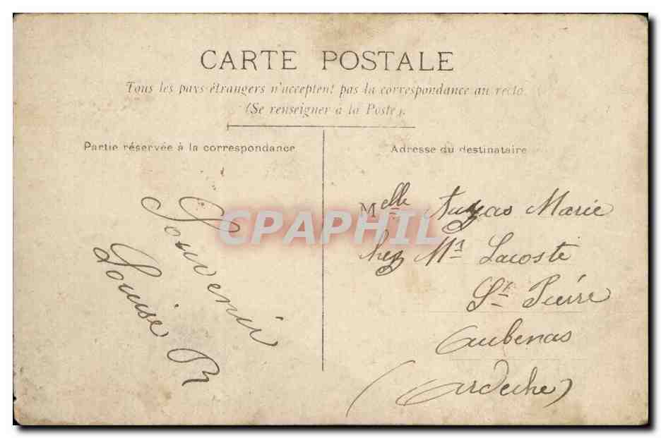 CPA Fantaisie Femme — Rückseite
