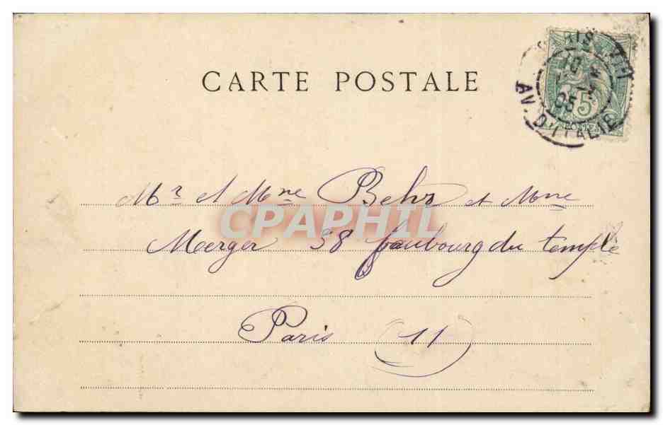 CPA Fantaisie Enfant Souhaits affectueux — Verso
