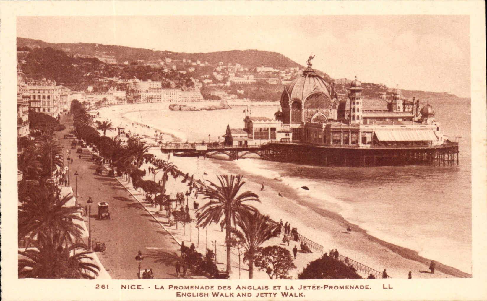 Nice CPA la promenade des anglais et la jetee promenade