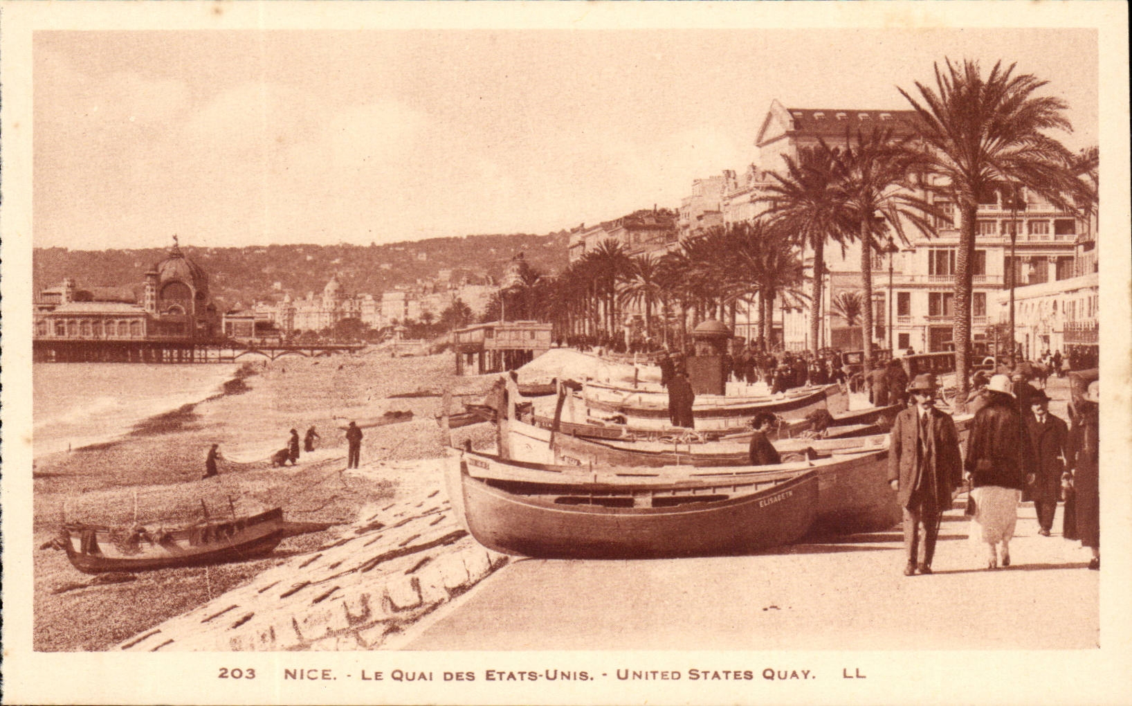 Nice CPA le quai des Etats unis