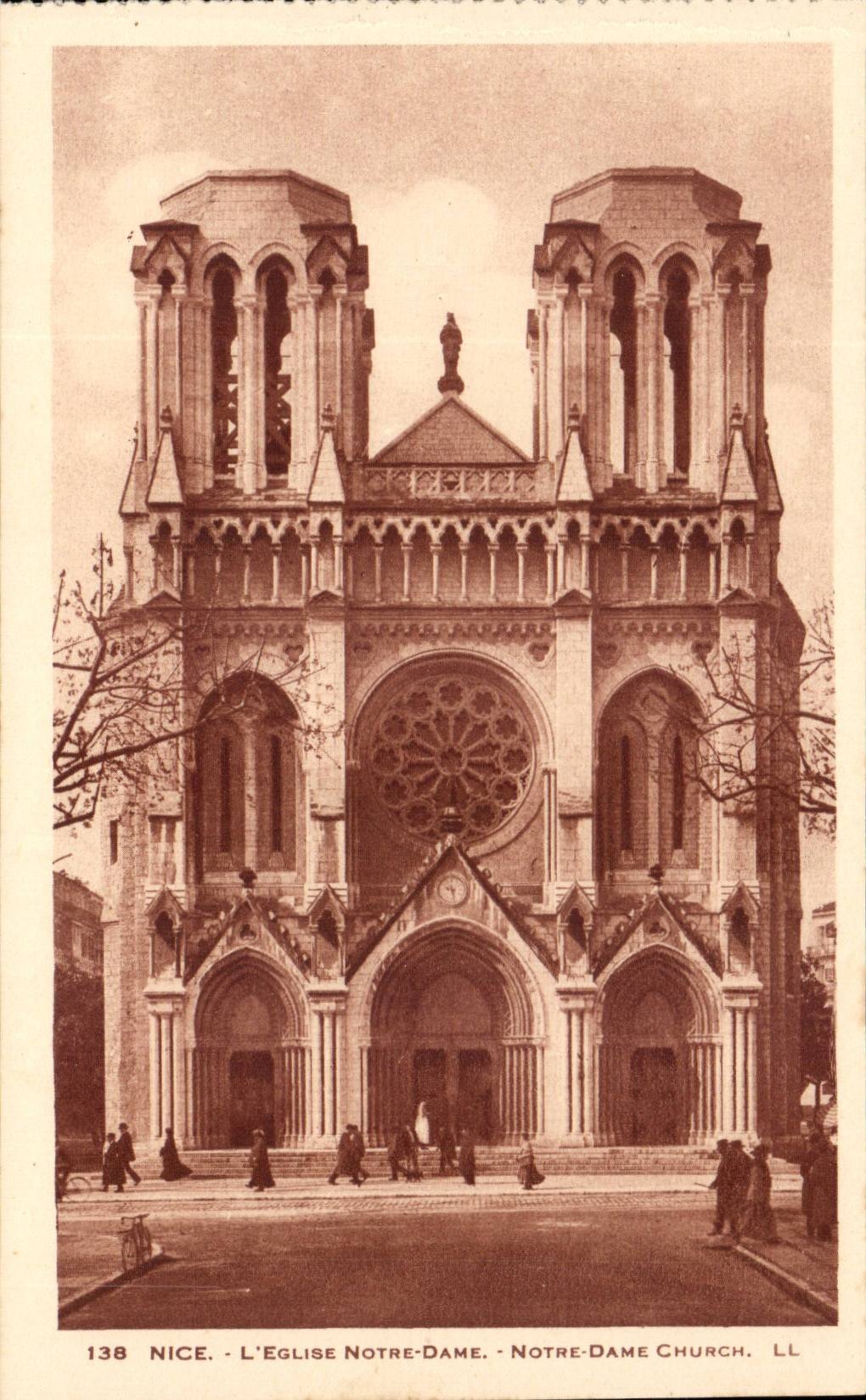 Nice CPA l'eglise Notre dame