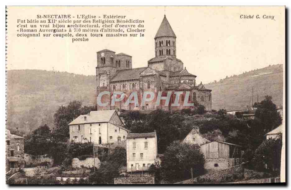 Saint Nectaire CPA l'eglise