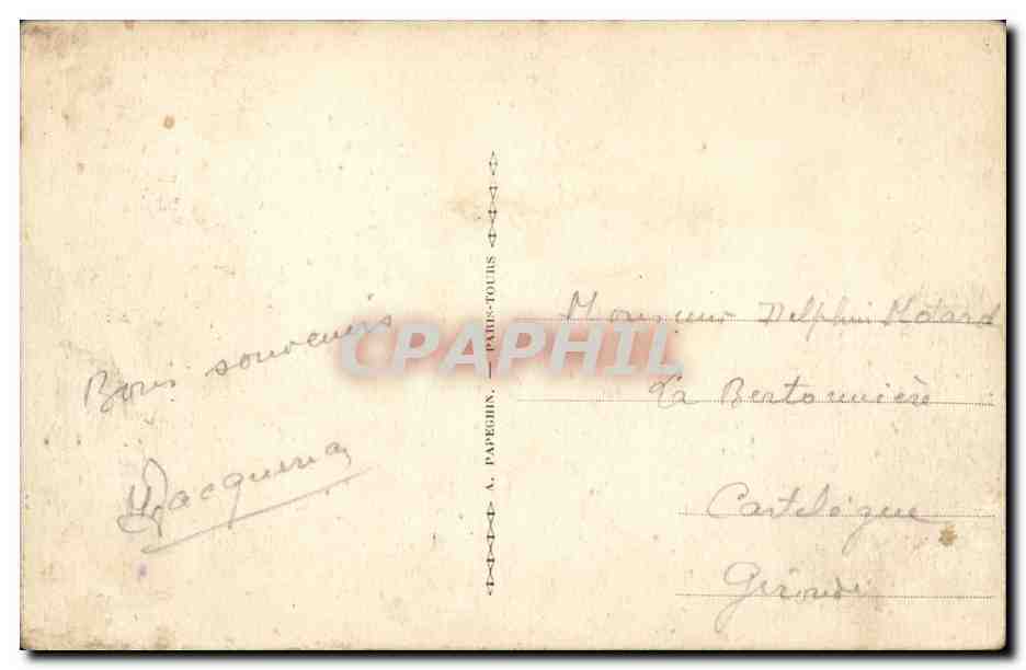 Paris CPA Le pont de la Concorde La chambre des deputes (bateau Pierrot) — Rückseite