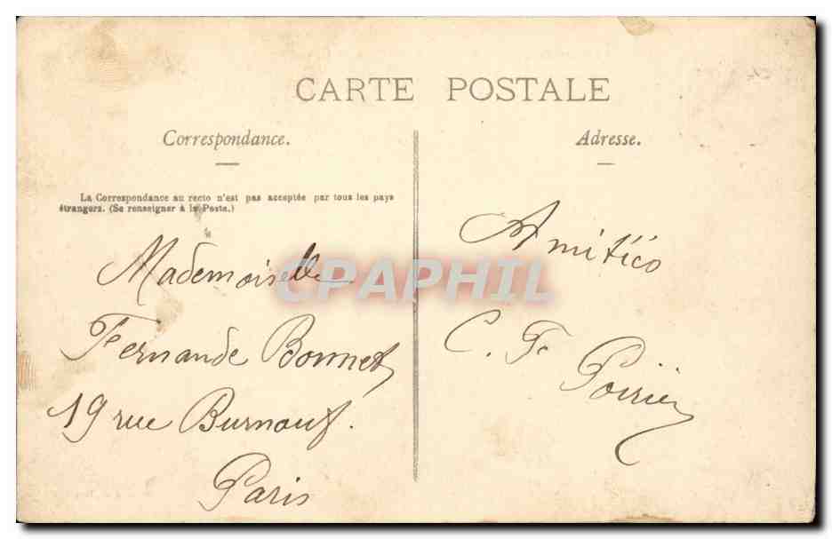 Paris CPA Le pont du chemin de fer vu du pont de Charenton — Rückseite