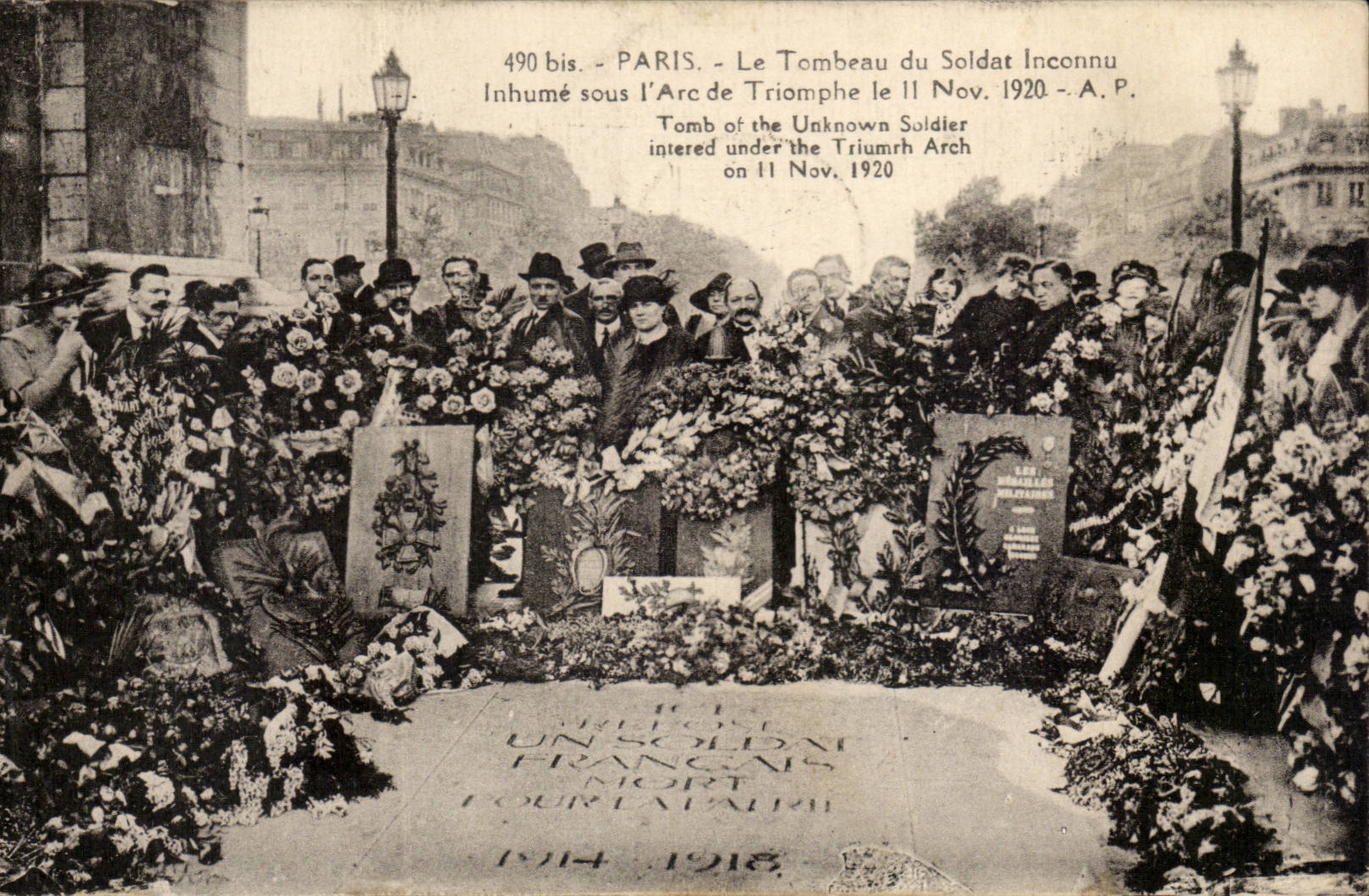 Paris - Le Tombeau du Soldat Inconnu - A.P. - 490 bis