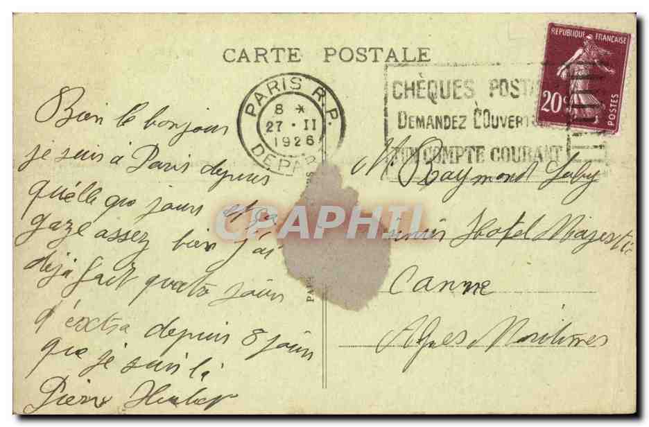 Paris - Le Tombeau du Soldat Inconnu - A.P. - 490 bis — Verso