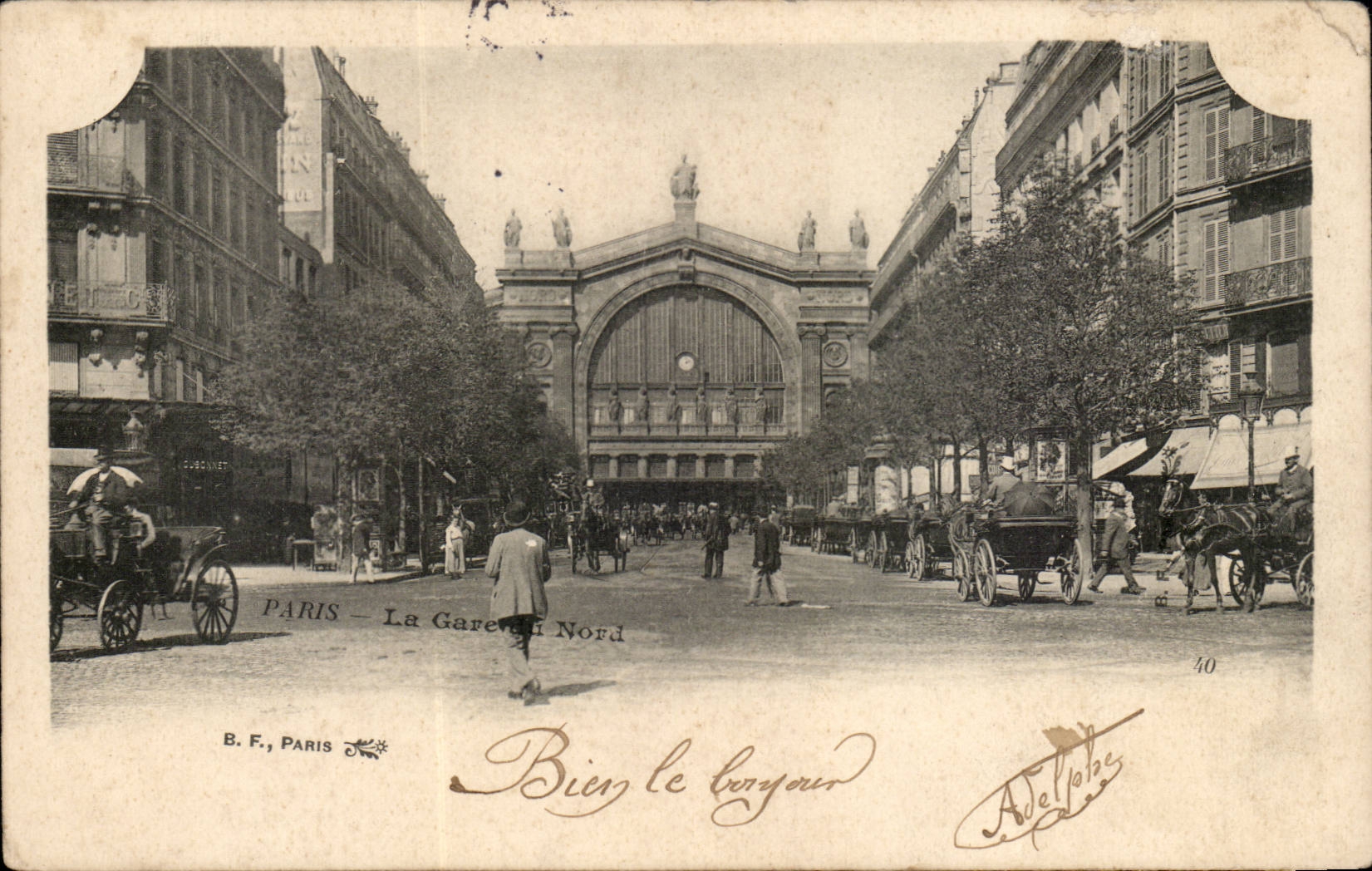 Paris CPA La gare du nord