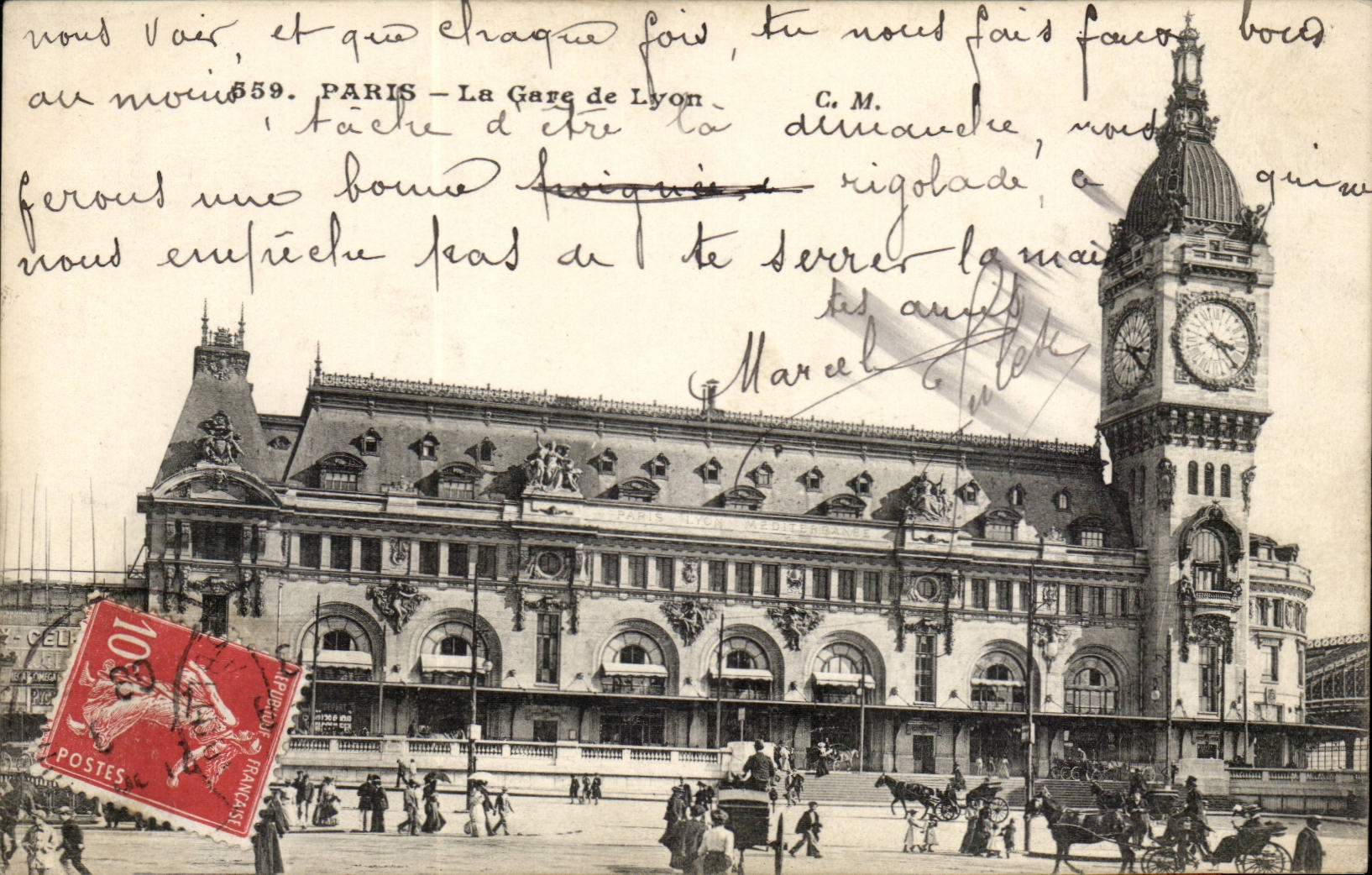 Paris CPA La gare de Lyon