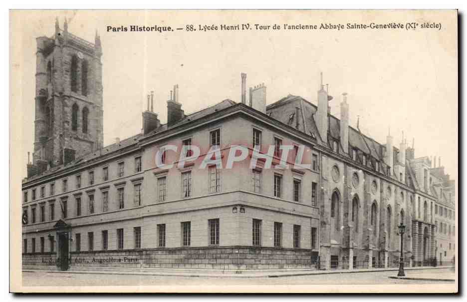 Paris CPA Lycee Henri IV tour de l'ancienne abbaye Sainte Genevieve