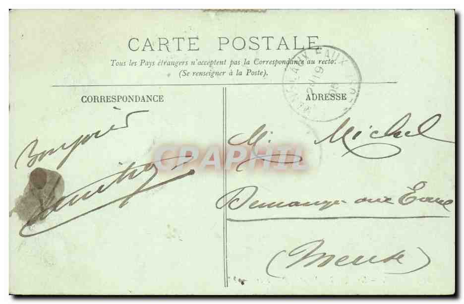 Paris CPA la rue Soufflot et le pantheon — Rückseite