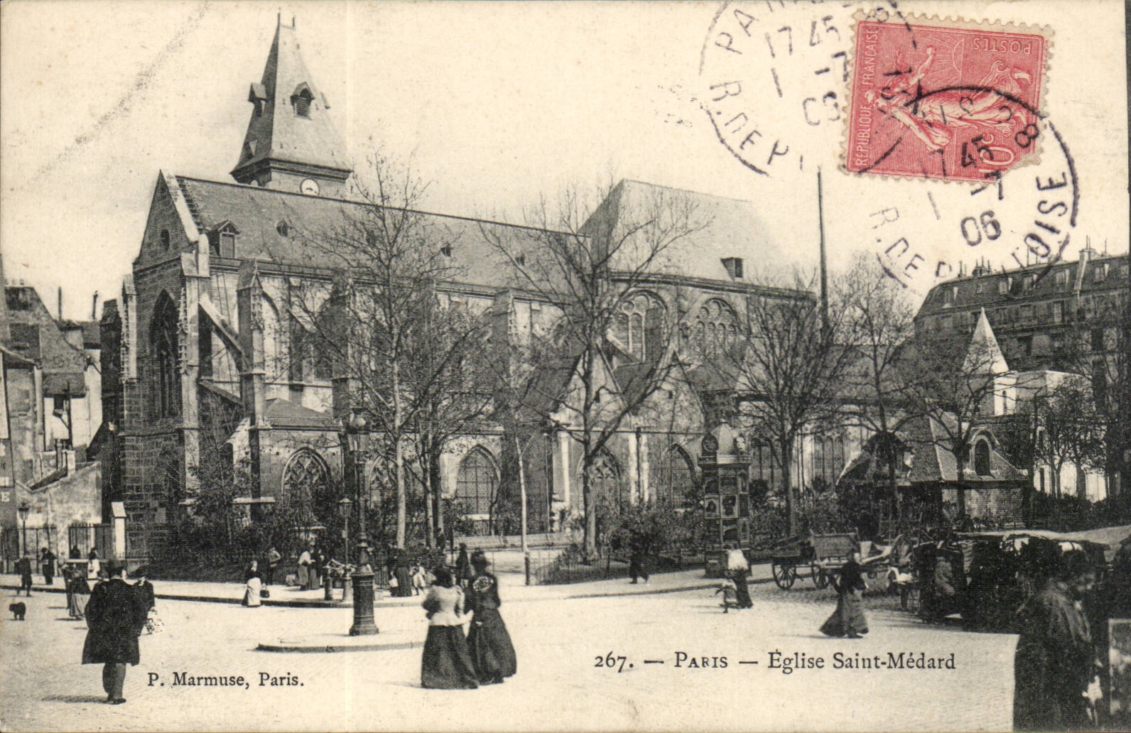 Paris CPA Eglise Saint medard