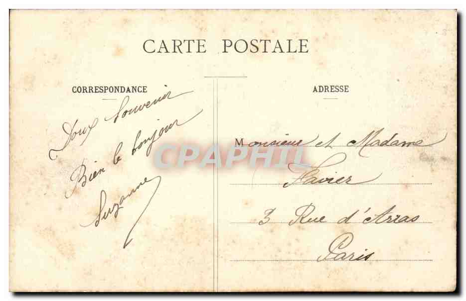 Paris CPA la Seine et les Tuileries — Verso
