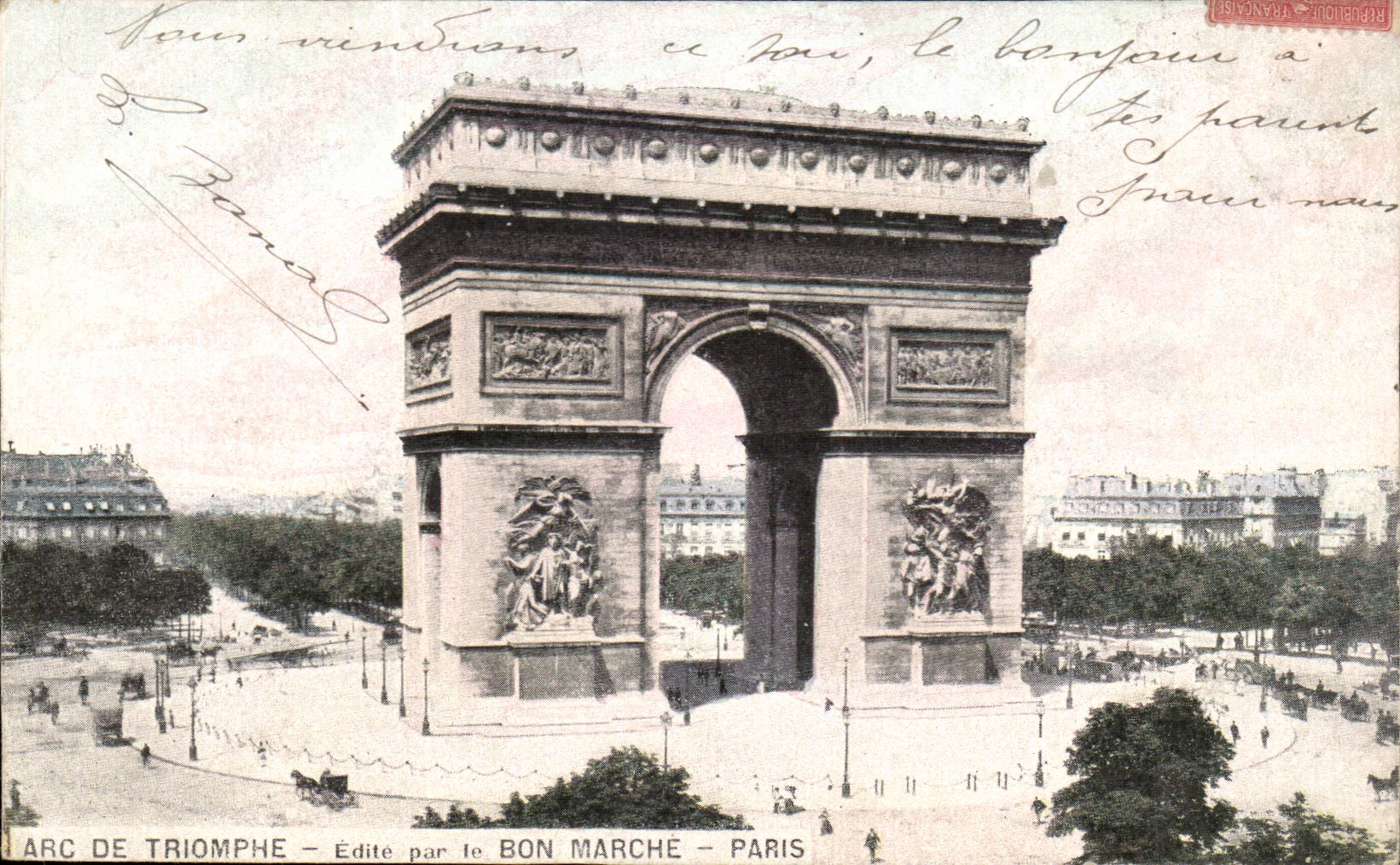 Paris CPA Arc de TRiomphe