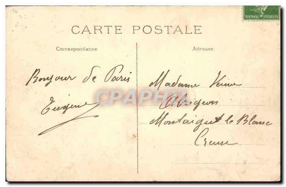 Paris CPA Le palais du Trocadero et le pont d'Iena — Rückseite