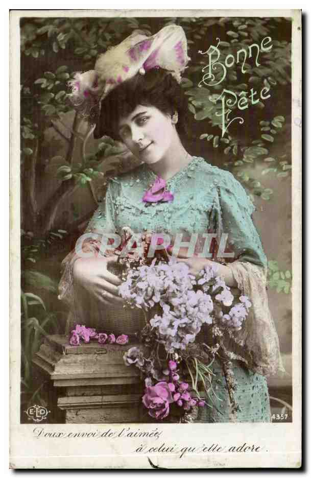 CPA Fantaisie Femme Bonne fete