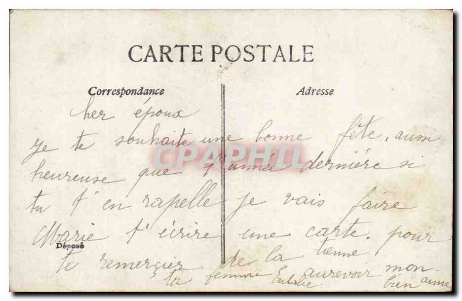 CPA Fantaisie Femme Bonne fete — Rückseite