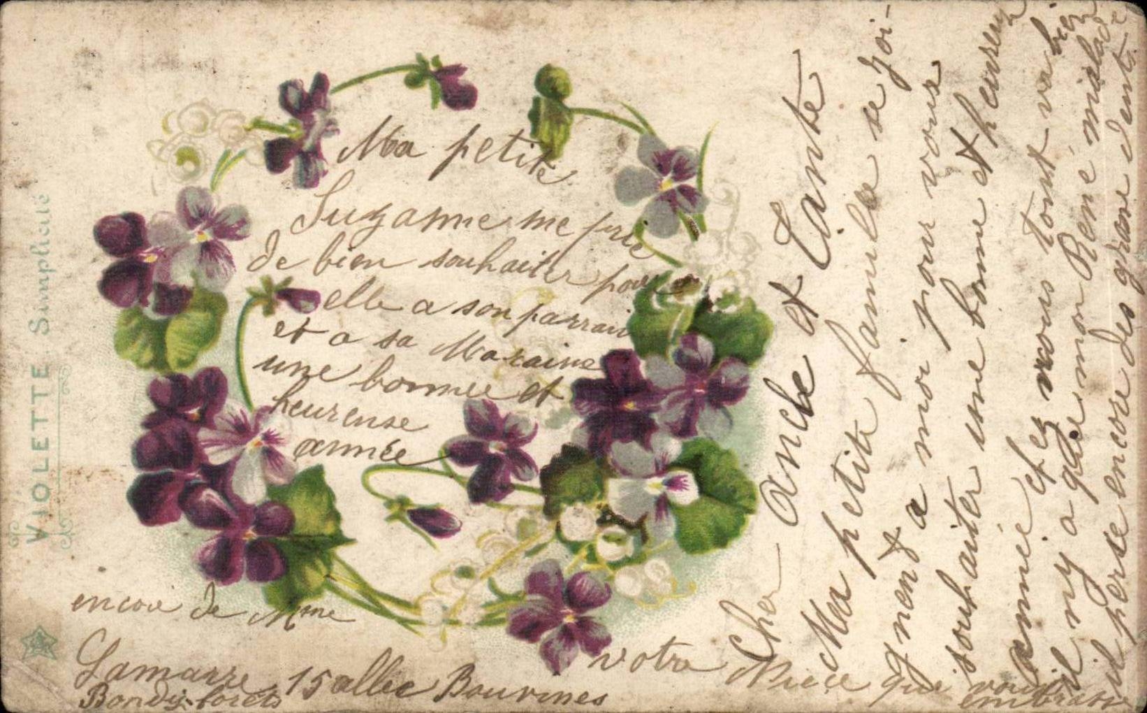 CPA Fantaisie Fleurs