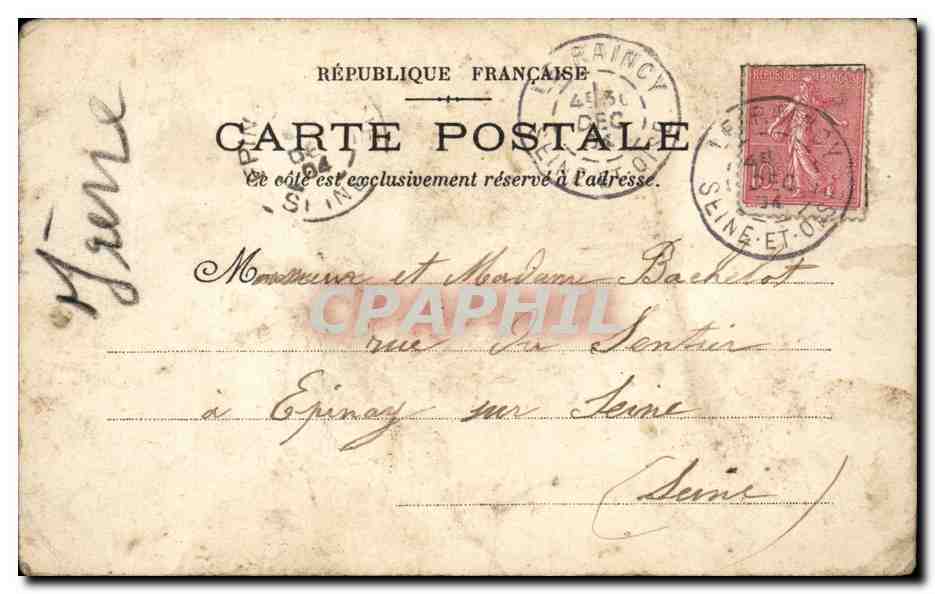 CPA Fantaisie Fleurs — Verso