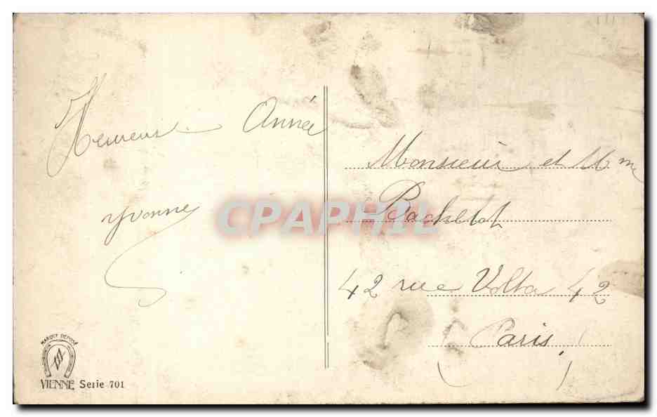 CPA Fantaisie Bonne annee — Rückseite