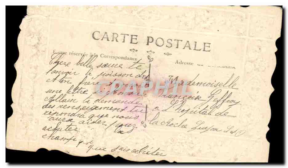 CPA Fantaisie Femme 1er avril Poisson — Rückseite