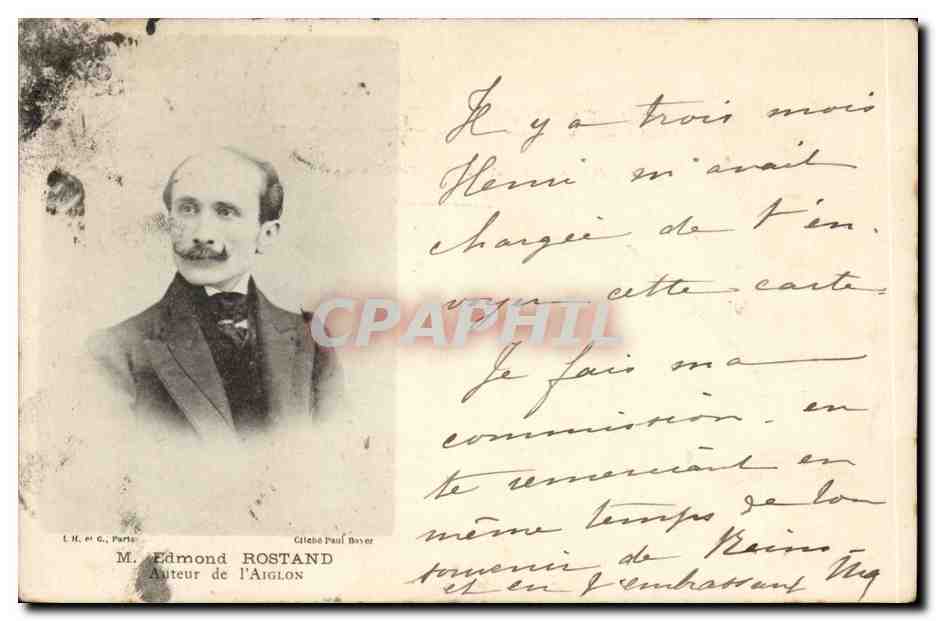 CPA M Edmond Rostand auteur de l'aiglon (Napoleon) ecrivain poete