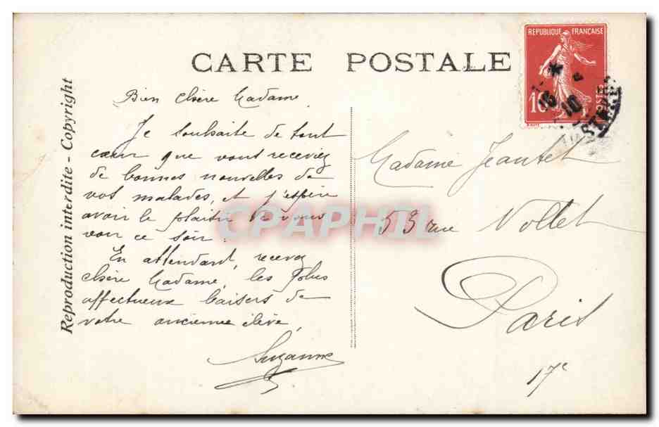CPA Fantaisie Chantecler Acte IV les crapauds — Rückseite