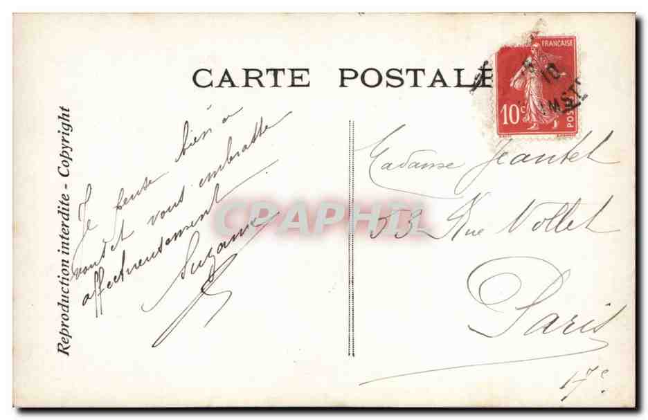 CPA Fantaisie Chantecler Acte IV la nuit du Rossignol (coq) — Rückseite