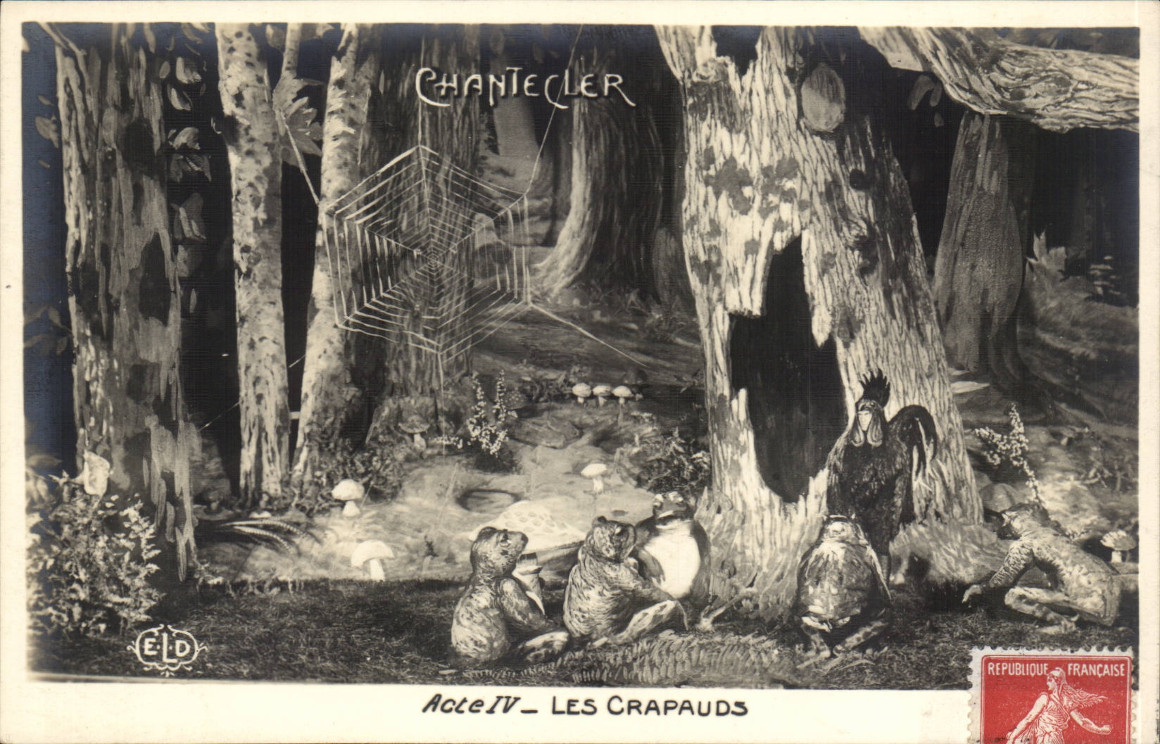 CPA Fantaisie Chantecler Acte IV Les crapauds