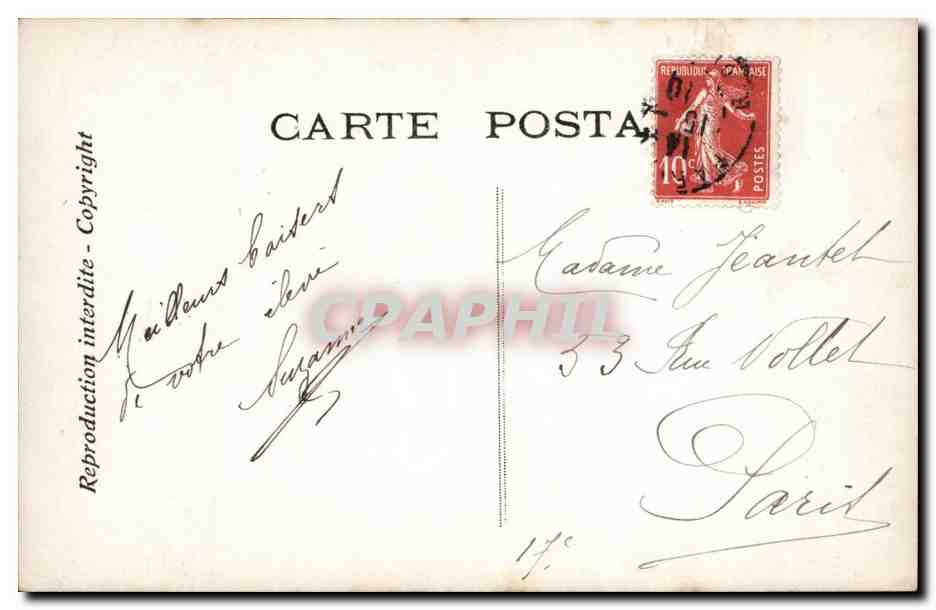 CPA Fantaisie Chantecler Acte III le combat Chantecler et le coq de combat — Rückseite