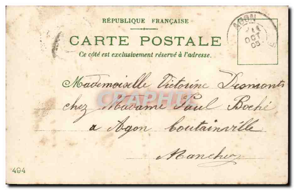 CPA Fantaisie Bouquet de fleurs — Rückseite