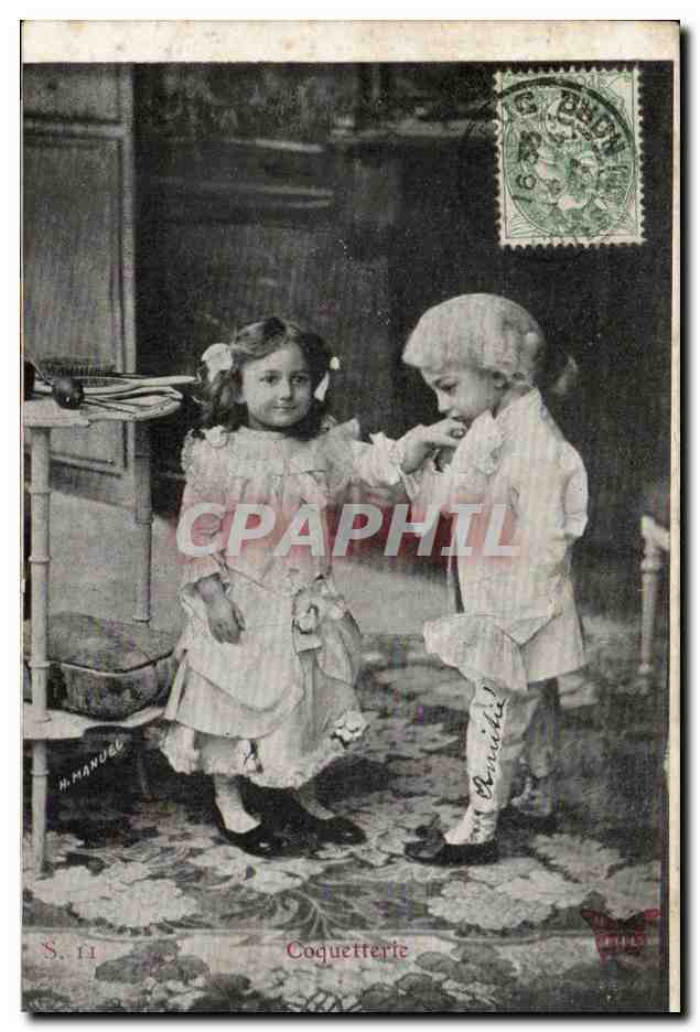 CPA Fantaisie Enfants Coquetterie