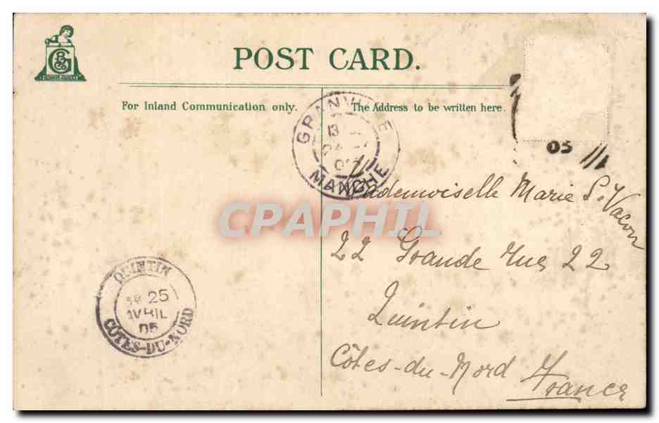 CPA Fantaisie Enfant Paques Croix — Verso