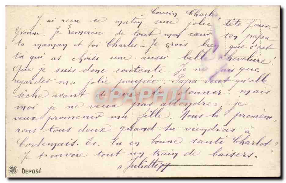 CPA Fantaisie Enfant Barque Salve — Rückseite