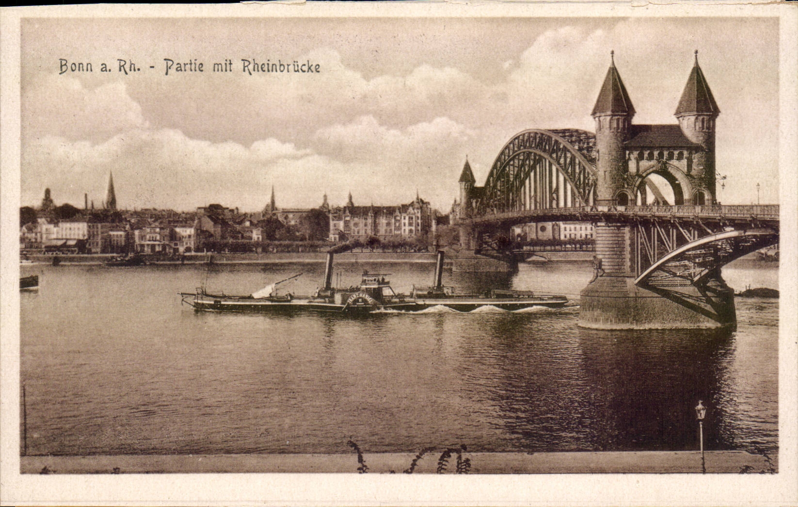Bonn CPA Partie mit Rheinbrucke